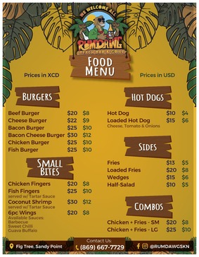 Rum Dawg Food Menu